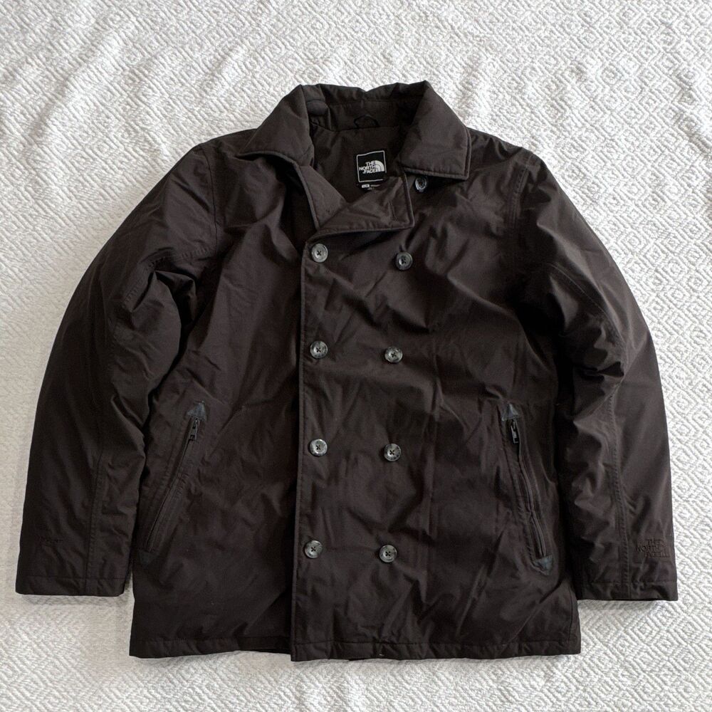 The North Face Men’s Lenox Black Down Insulated Lined Peacoat Mid-Length Sz L